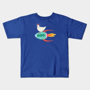 Rocketship Chicken Kids T-Shirt